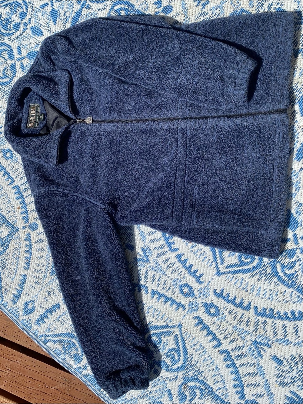 Pacific Trail Navy Blue Sherpa Fleece Bomber Jacket